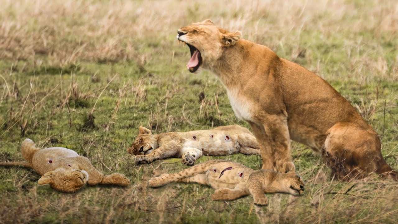 Powerless Lioness Can't Even Take Revenge For Her Cub